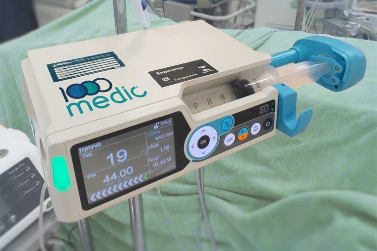 Bomba de infusão em uso na assistência domiciliar