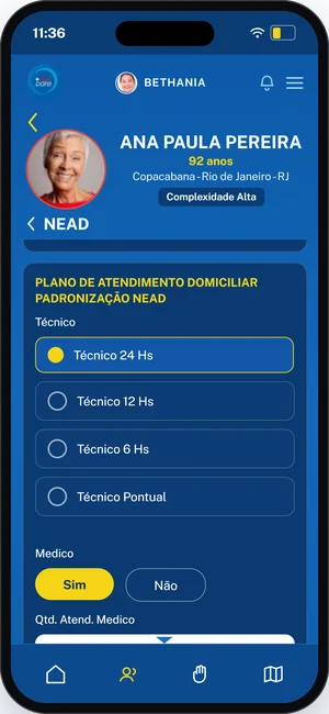 Plano de Atendimento Domiciliar do NEAD no +Vidas Care