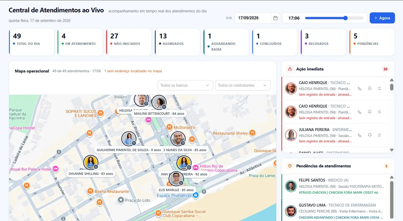 Central de Atendimentos ao Vivo do +Vidas